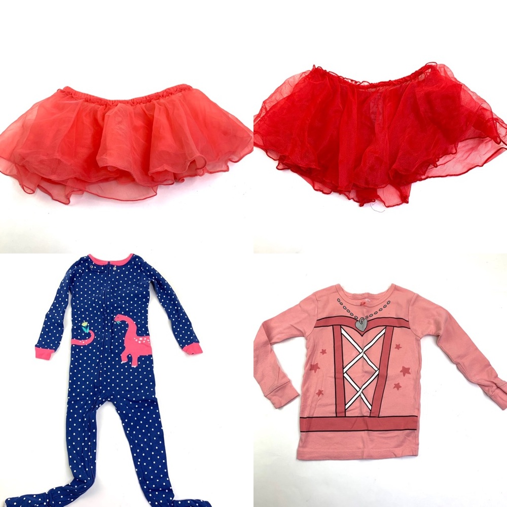 Girls 4 pc bundle lot sz 5T pjs tutu skirt